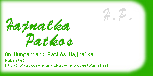 hajnalka patkos business card